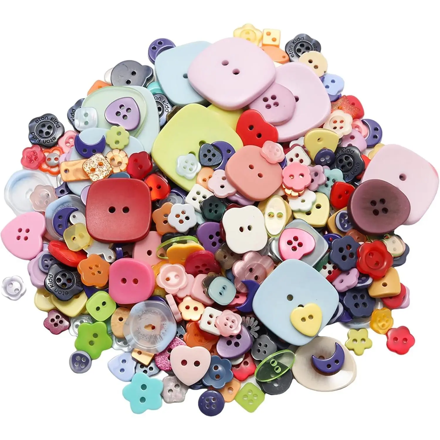 Women's Blouse & Shirt 300pcs Multi-Size Strange Shape 4-Hole Resin Buttons for DIY Crafts, Sewing, Decoration