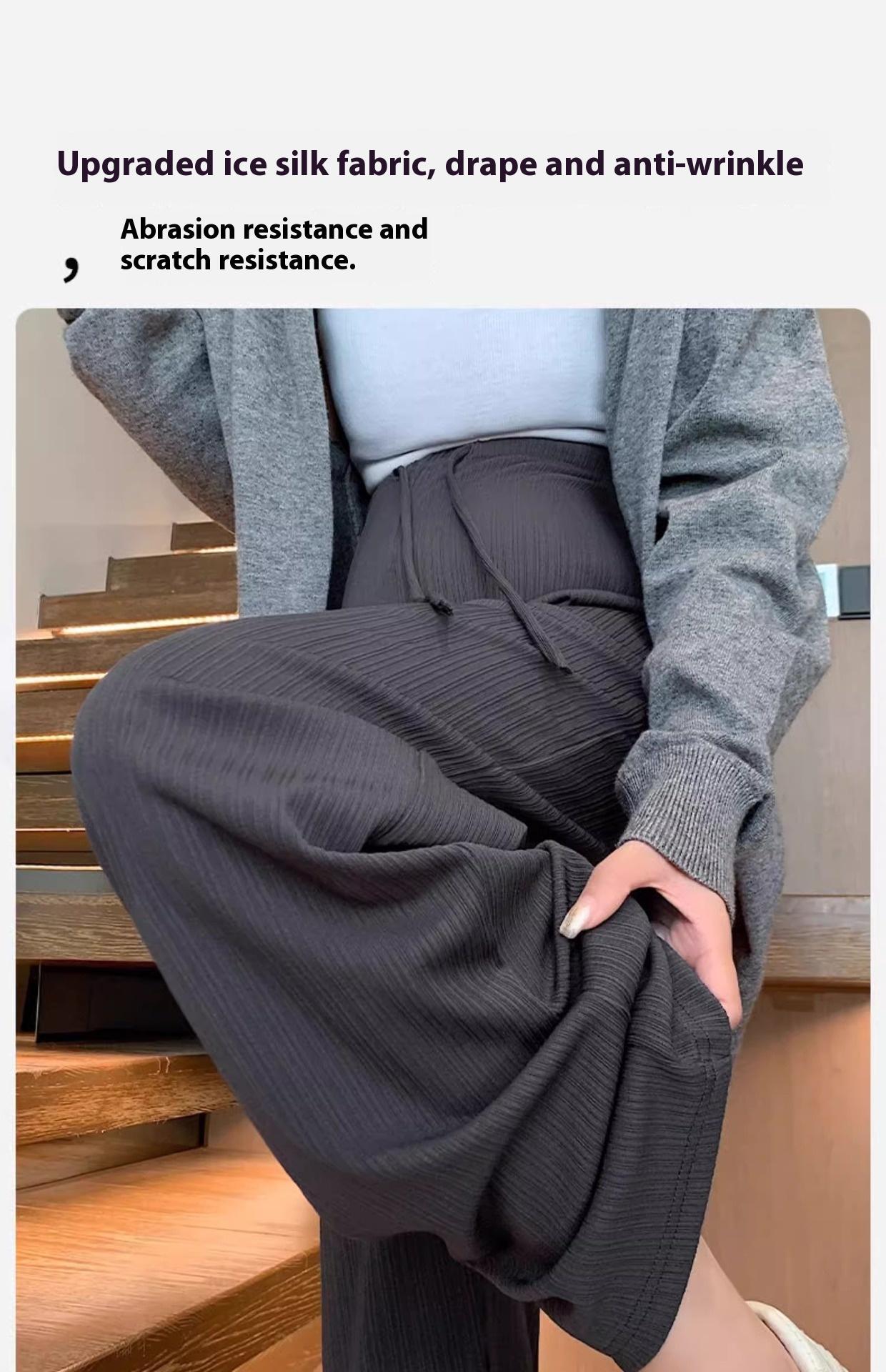 New Maternity Pants Spring and Fall Summer Petite No Toddler Drawstring Straight Pants Wide Leg Pants Pants Maternity Wear