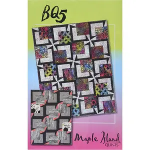 BQ5 Quilt Pattern, Fat Quarter & Beginner Friendly, Bold Block Design, Modern Wall & Bed Quilt for Quilting Enthusiasts