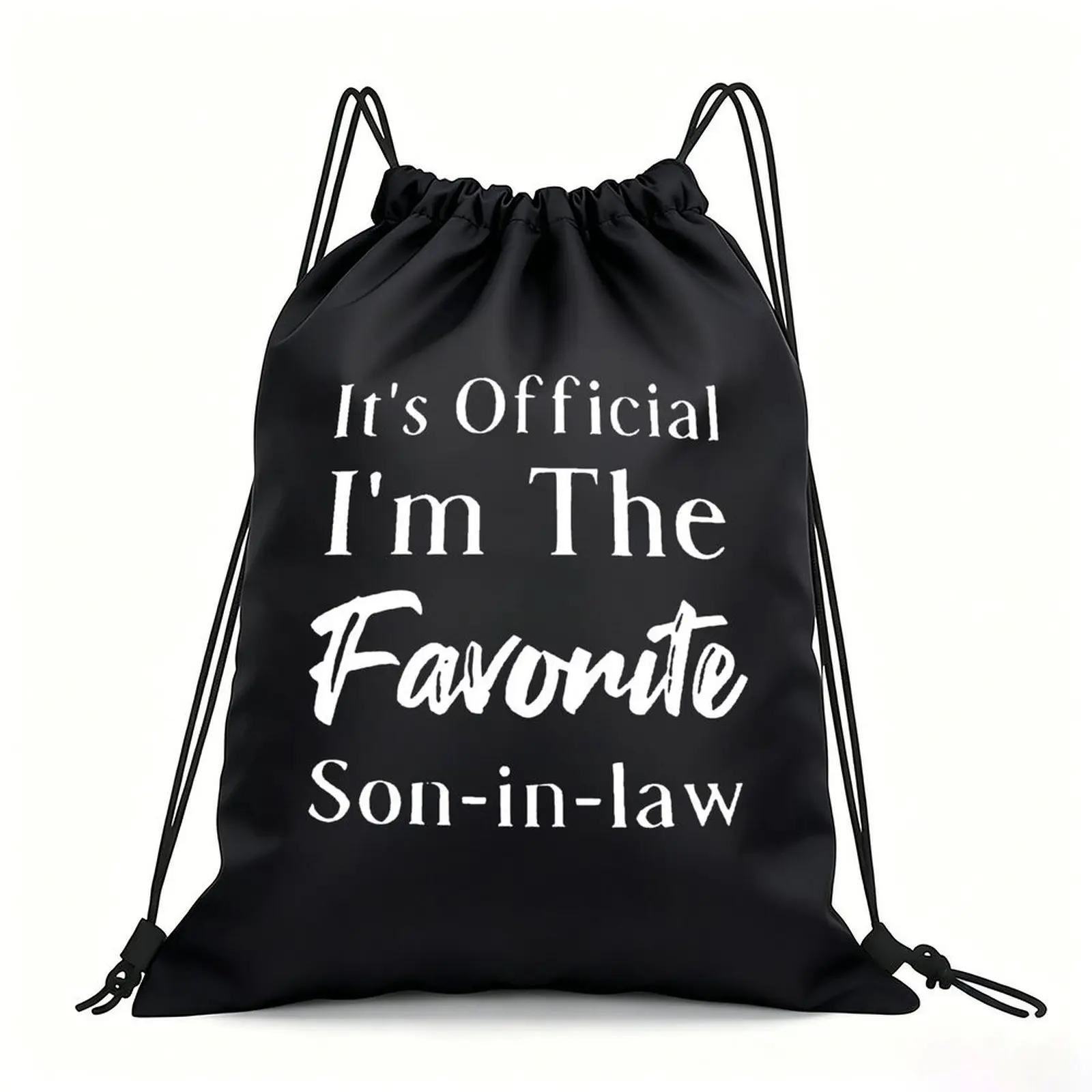 Portable Drawstring Sack Bag with Custom Graphic Print, Waterproof Polyester String Backpack for Gym Workout Swimming Hiking