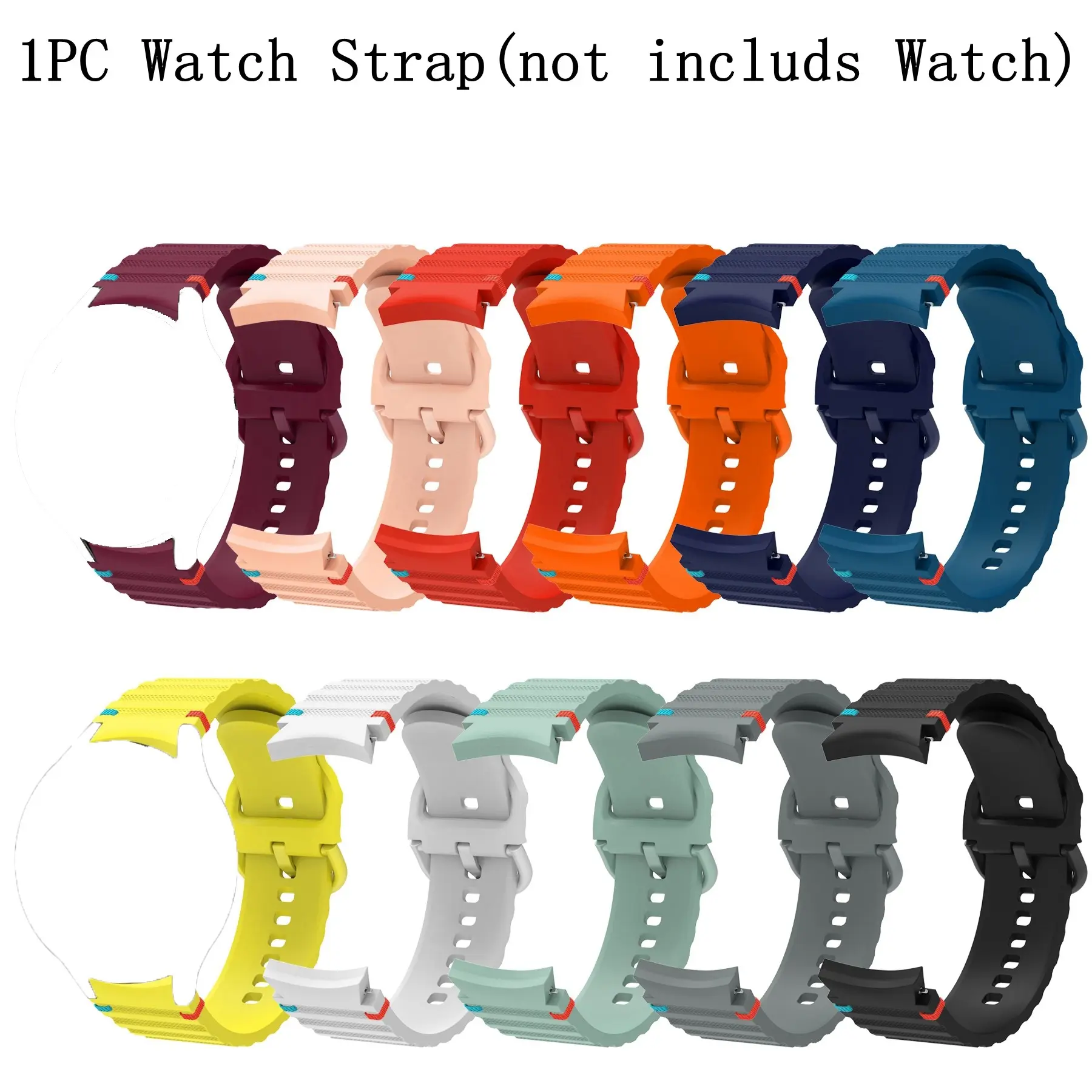 No Gaps 20mm Straps for SamSung Galaxy Watch 7/6/5/4 FE 5 Pro Band Silicone Bracelet Smartwatch Accessories Smart Watch Strap for Galaxy Watch FE 4 6 classic 47mm 43mm Smart Watch Accessories