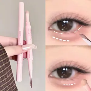 Dual-Ended Aegyosal Pen 2-in-1 Natural Brightening Nature Under Eye Liner Waterproof Matte Lying Silkworm Eyeliner Pencil Makeup