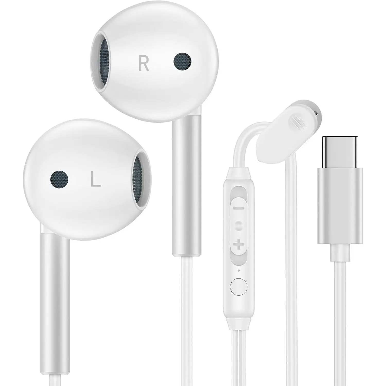 USB C Headphones Wired Earphones for Galaxy S26 S25 Ultra FE S25+ | USB Type C Earbuds with Microphone for Galaxy S24 FE S23 S22 S21 A17 A16 A54 A15,  17 16e 16 15 Pro Max iPad Pixel 10a