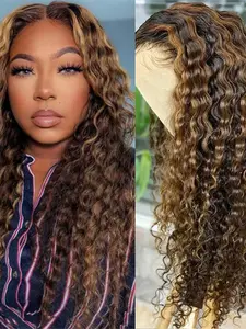 26 Inch Long, 180% Density Curly Wig, Soft Glue-Free Small Curl, 13x4x1 Lace Front Full Cap, Heat-Resistant Fiber Hair