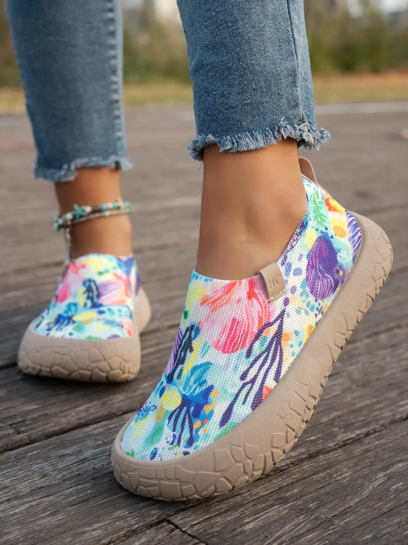 Women's Comfortable Breathable Slip-On Sneakers, Lightweight Casual Round Toe Shoes, All-Season Textile Rubber Sole, Fashionable Daily Wear