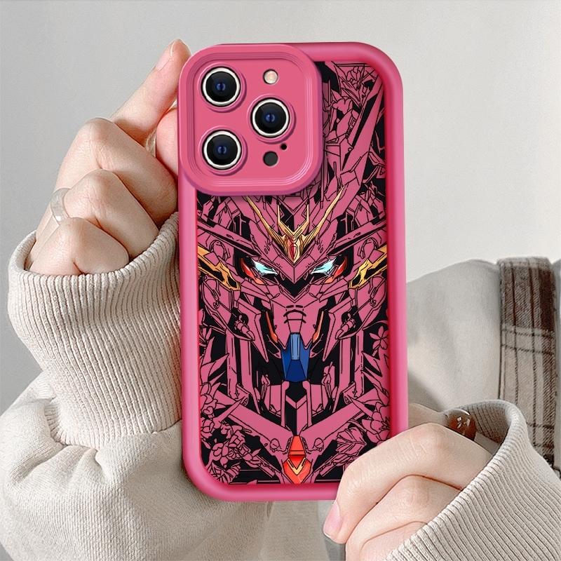 Anime Gundam Mecha Design Case for 17 Air iPhone 16 Pro Max 15 Plus 16E 14 13 12 11 XS XR Plus  fashion gift Drop Protection Shockproof Soft Silicone smartphone Cover Gundam Style