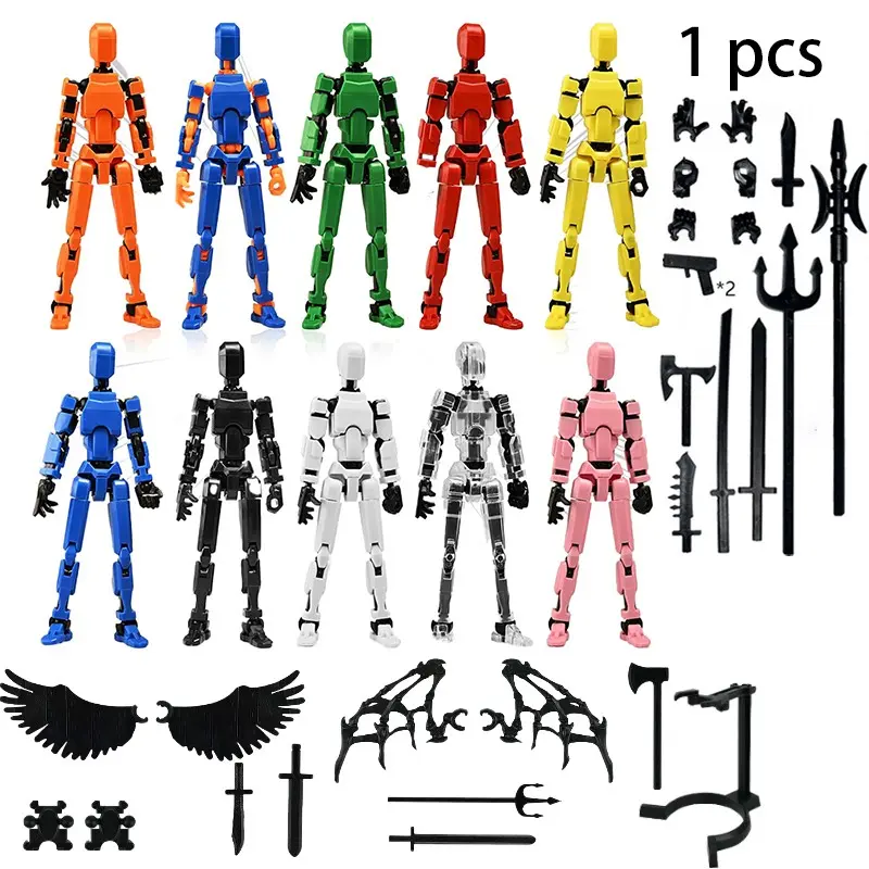 Titan 13 Action Figure Set, 3D Printed Multi-Joint Robot Doll, Collectible Desktop Decoration, Christmas Gift, Random Color