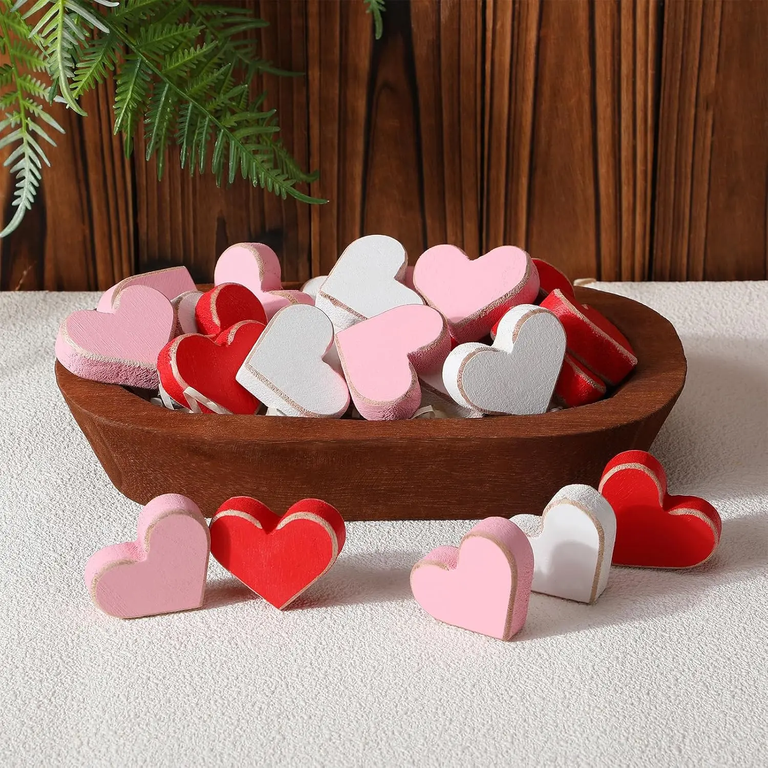 12 count Mini Wooden Strawberry Decor Mini Strawberry Bowl Fillers Table Decor Smooth Surface Decorative Strawberries for Spring Summer Tiered Tray Wedding  Decoration