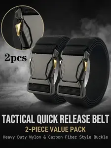 2026 New Men's Belt, Automatic Buckle Nylon Belt, Unisex Gift, Sporty Style, All Seasons, Plain Pattern, Perfect for Dad