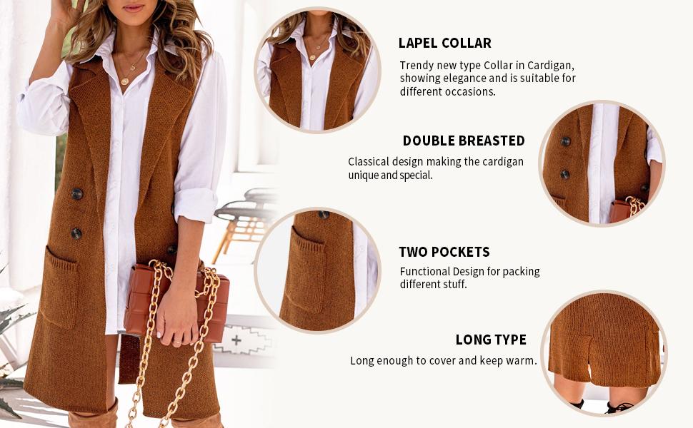 Women Open Front Lapel Collar Cardigan Vest Button Down Long Sweaters Cardigan Solid Outerwear Coats Tops Green