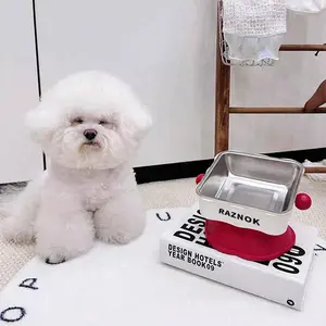 RAZNOK Anti-Tip Neck-Protective Non-Slip Pet Bowls for Safe Feeding