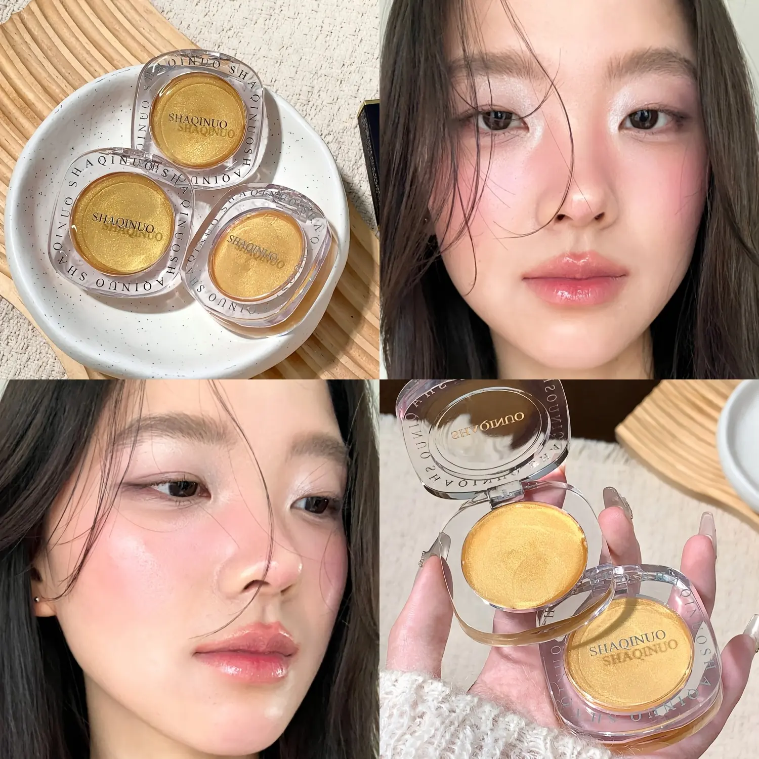 Color-Changing Cream Blush for a Natural Cheek Finish, Easy to Blend, Long-Lasting, and Smudge-Proof Brightening Cosmetic