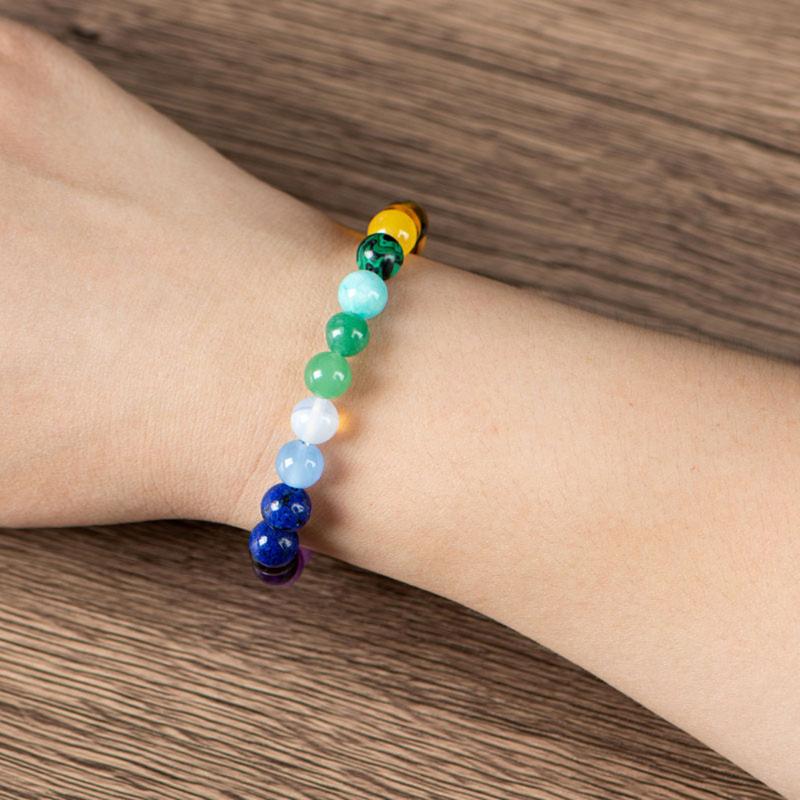 4 Pcs Exquisite Bohemian Beaded Bracelet - Natural Citrine, Malachite, Rose Quartz, Moonstone, Tiger Eye, and Vermillion Stones for Wealth, Protection, and Vitality - Elegant Fashion Jewelry for Banquet Party, Daily Wear, and Gift for Her bracelet men