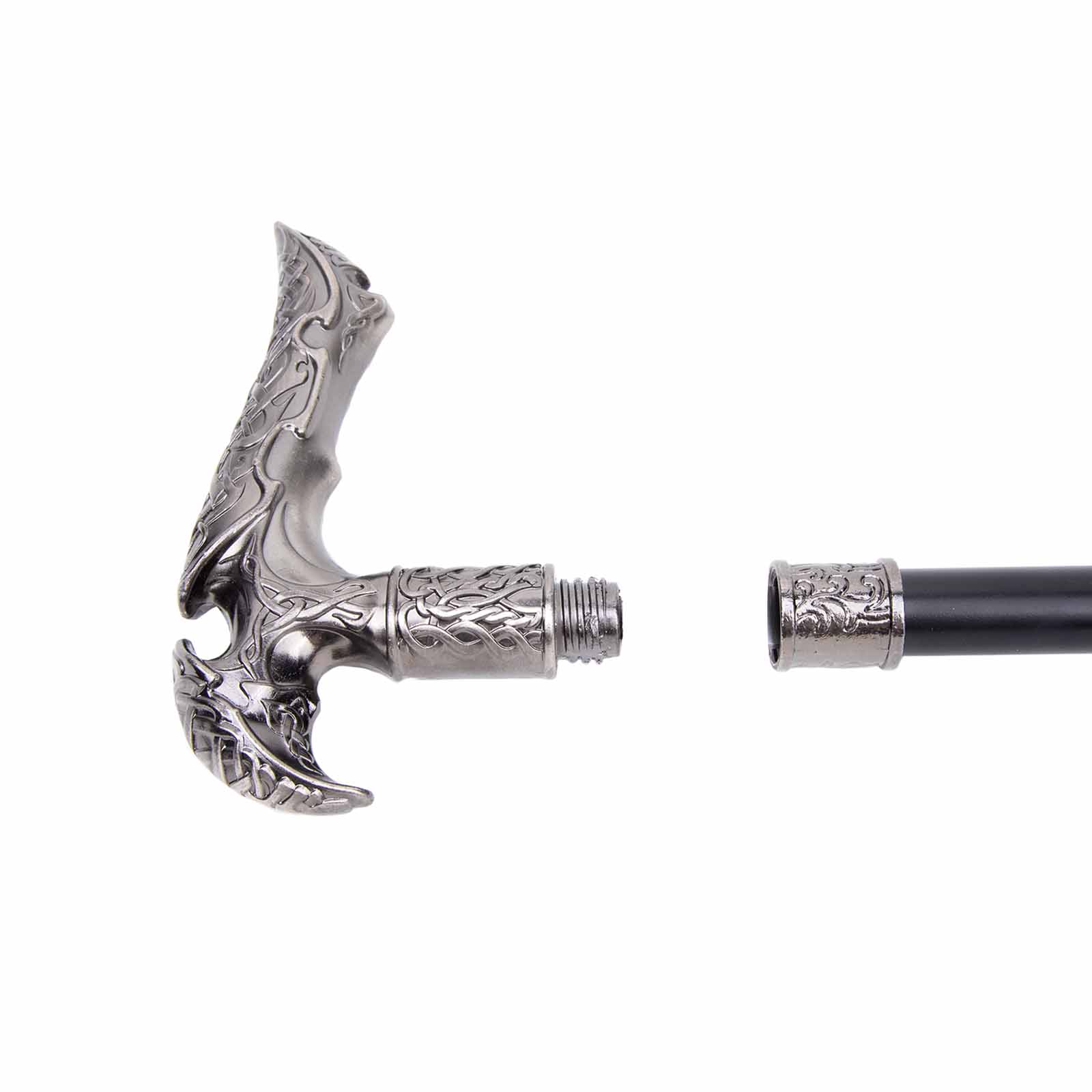 36.61 Inch Reaper Sickle Fashion Stick | Cospaly Retro Party Fashion Cane Cross, Alloy Material, Silvery Grey for Role Playing and Party, For Cosplay & Party