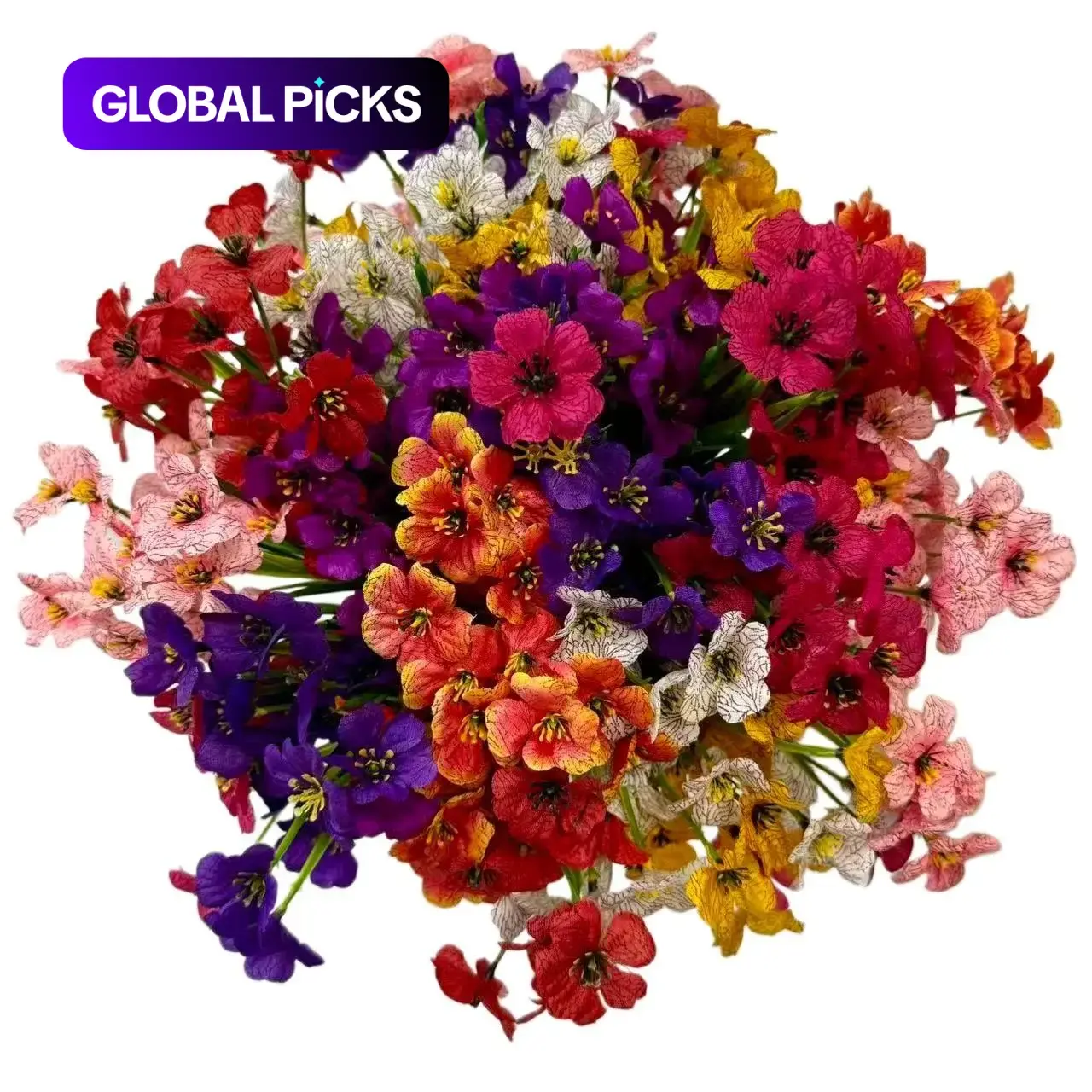 24 Bundles Artificial Flowers for Indoors and Outdoors, Fake Flower Plants for Home, Garden and Porch Decor, Window Box Filler (8 Colors) #GLOBAL PICKS