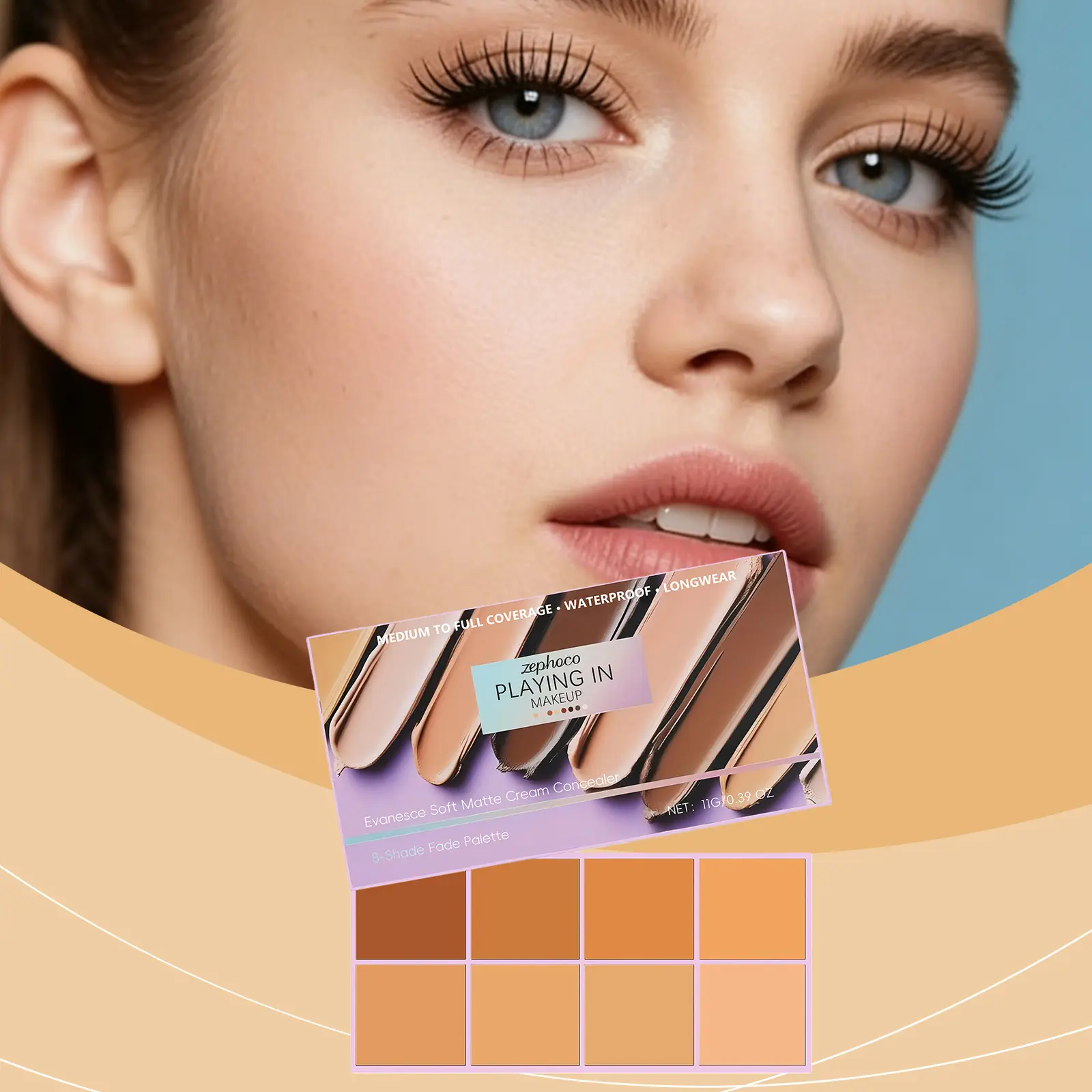 Gradient Matte Concealer Cream, Full Coverage Lightweight Cosmetic for a Flawless Smooth Finish - Waterproof & Long Lasting for Daily Wear, Easy to Blend, 10Ml, All Skin Types, Easy Blend, Gradient Tone, Long Wear, Gift, Neutral Tone