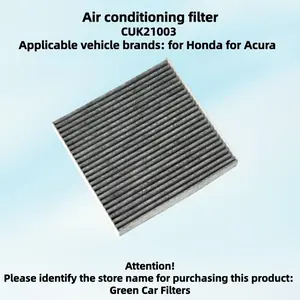 1pc, Air conditioning filter CUK21003, suitable for Honda for R-V(2017- ) for UR-V(2017- ) for Civic(2021- 1.5T/2.0L) for ZR-V(2022- ) for  Accord (2023-) for Fit (2008-1.3L/1.5L) for Acura for CDX(2016- ) for RDX(2018- ), OE: 80292-TGL-E01, 80291-TF0-U01