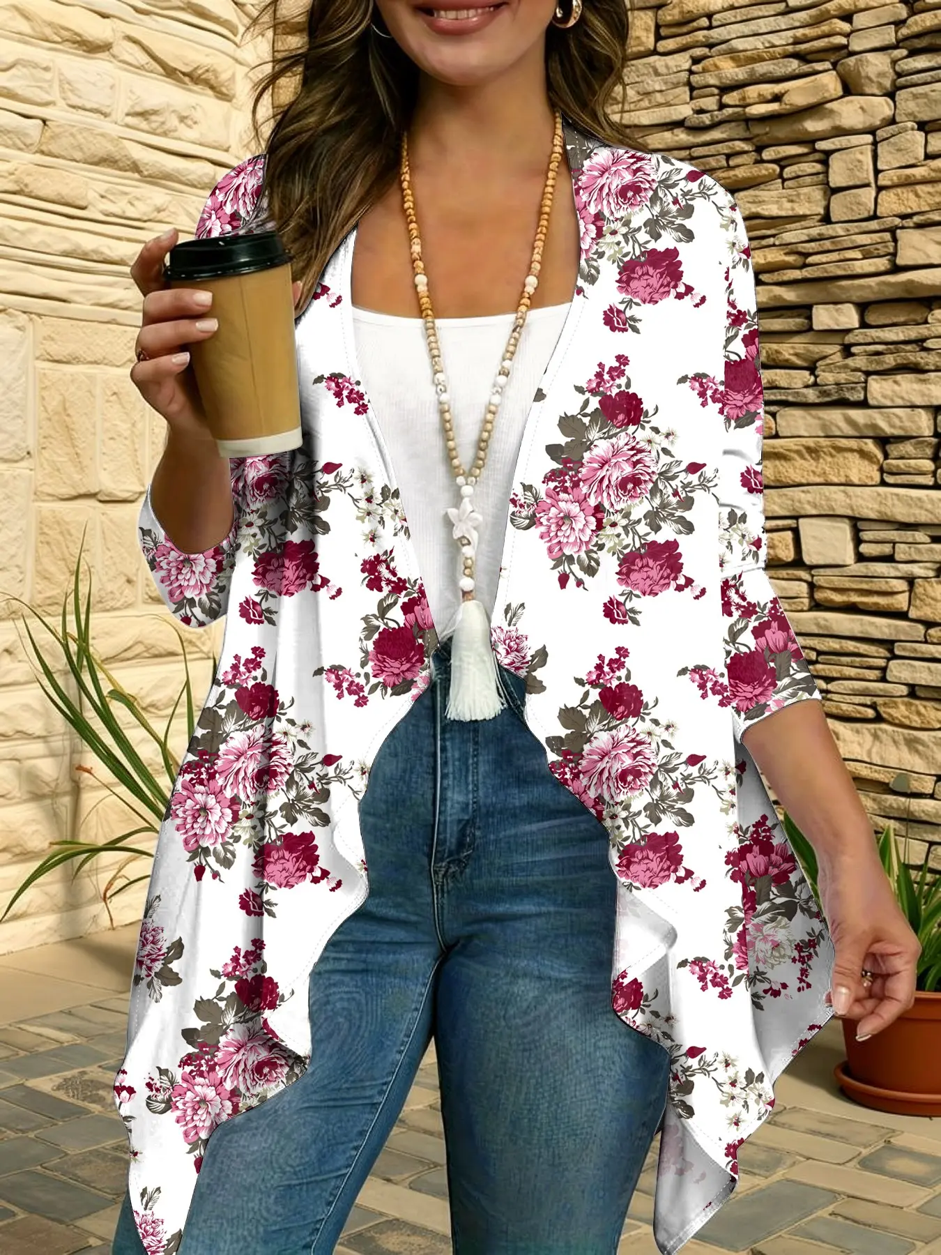 Women's Casual Printed Shirt, Fitted All-Over Print, Breathable Fabric, Versatile Outerwear for Any Occasion