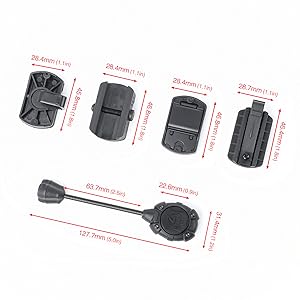 Helmet Light Military with IR + Red +White LED Task Lamp, Signal Light with 4 Mount Accessories for Fast Mich Helmet Molle System 20mm  Rail