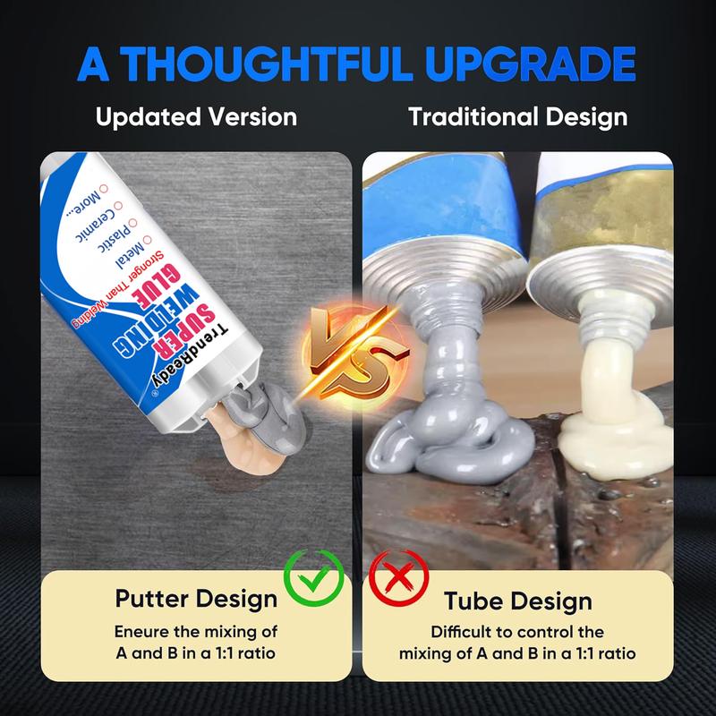 Trendready Super Welding Glue 100g - Stronger Than Welding, Waterproof & Heat Resistant, Industrial Grade Adhesive for Metal, Plastic, Ceramic, Large Capacity