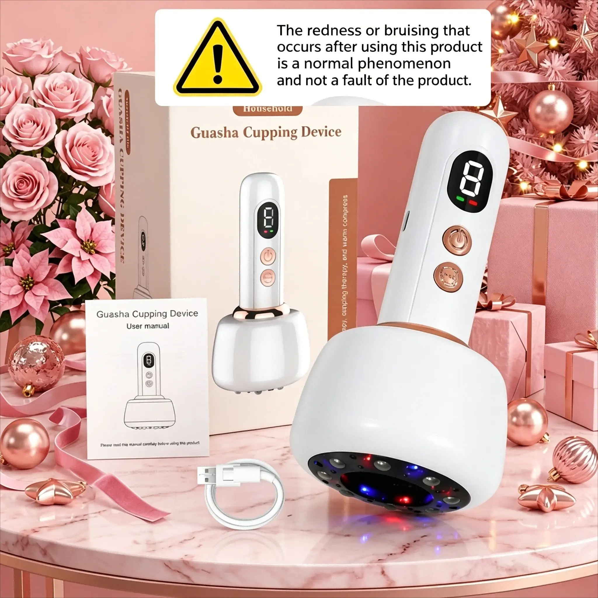 Two-In-One Cupping and Gua Sha Device, Electric Cupping Machine, Adjustable Vacuum Suction, Manual Massage Tool for Therapy, Vacuum Cupping Instrument