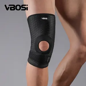 Adjustable Knee Brace with Open Patella Ring Pad and Textured Compression Design, Ideal for Running, Basketball, Fitness, Outdoor Activities