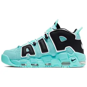 Nike Air More Uptempo Pippen Mid-Top Retro Basketball Shoes for Men and Women in Tiffany Blue Verifiable, with credentials and supporting global authentication
