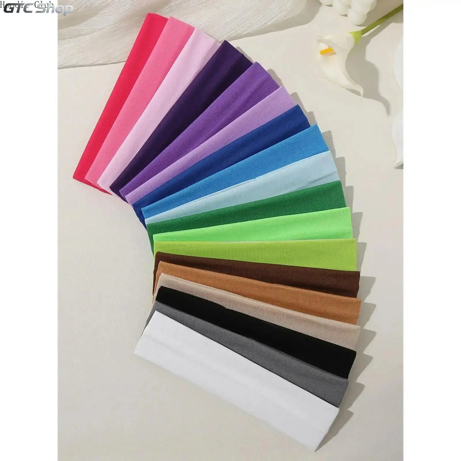 Women's Multicolor Sports Headbands - Elastic, Sweat-Wicking, Non-Slip Hair Bands for Yoga, Running, All-Season Fitness Wear