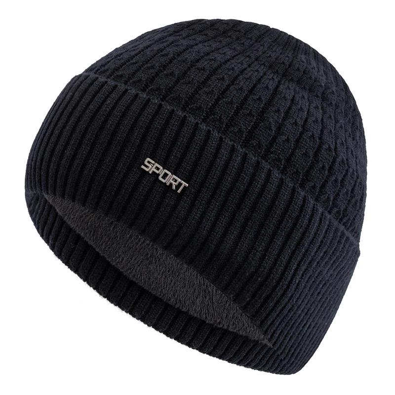 New Unisex Winter Hat Plush Fur Lined Warm Chic Cap Stylish Soft Beanie Hats For Men Women Thicken Ski Sports Knitted Hat