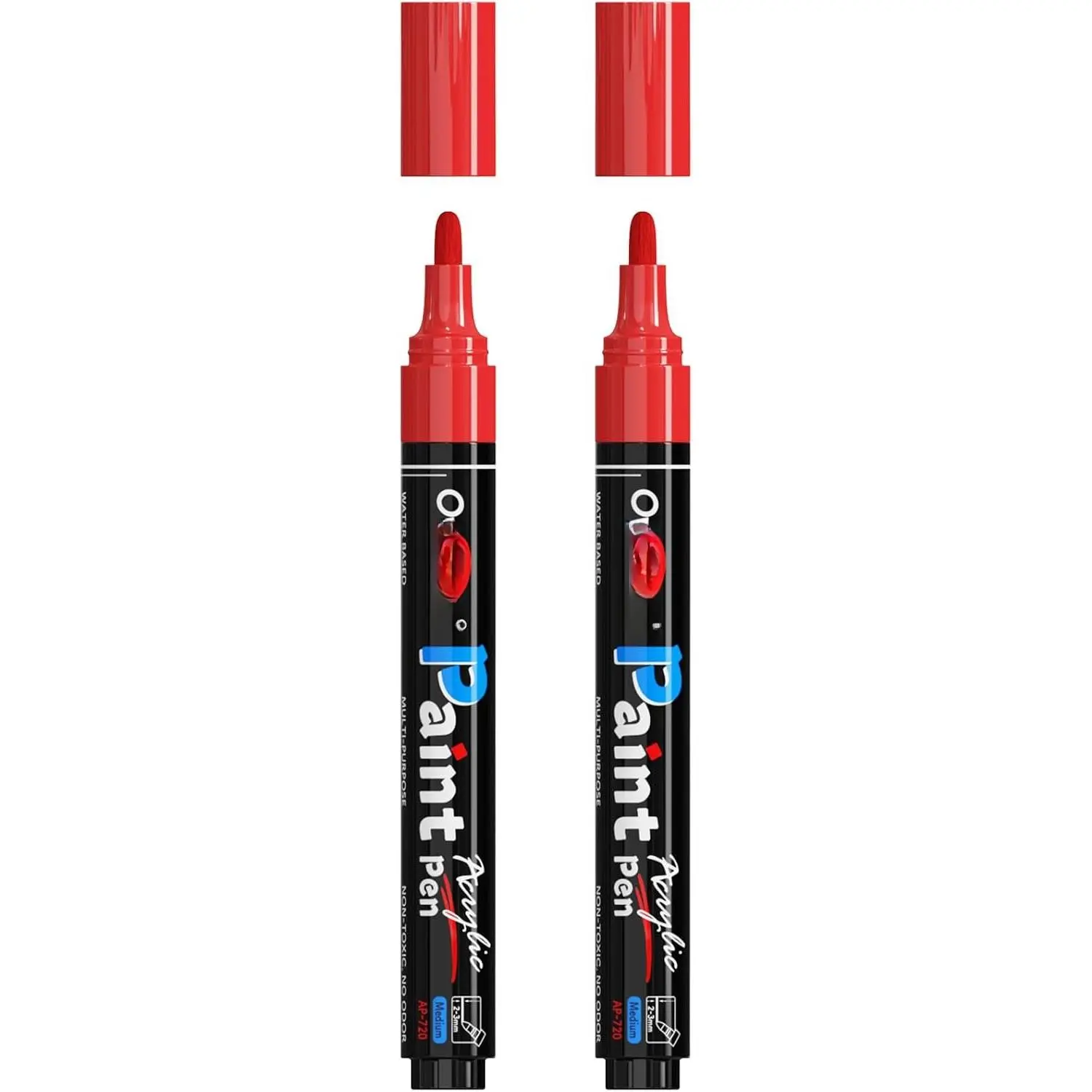 2 Pack White   Pens Permanent Markers, Medium Tip