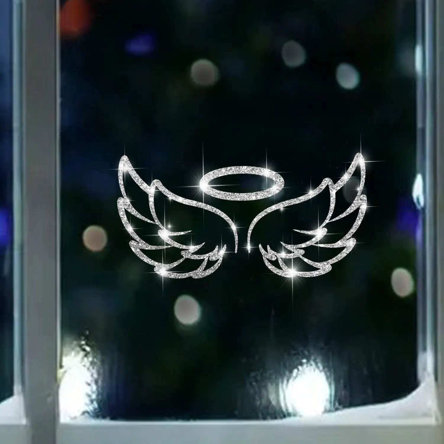 1pc Shiny Guardian Angel Wings Vinyl Sticker - Car Truck Van Window Wall Cup Laptops Decal For Cars Car Decorative Sticker