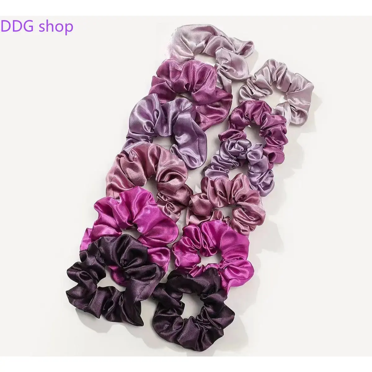 HearthVibe Studio 12pcs Multicolor Boho Bowknot Satin Scrunchies - Large Size PVC High-Elasticity Hair Rings with Tie Band, Tie Up Back, Unisex Comfortable Fashion Hair Accessories