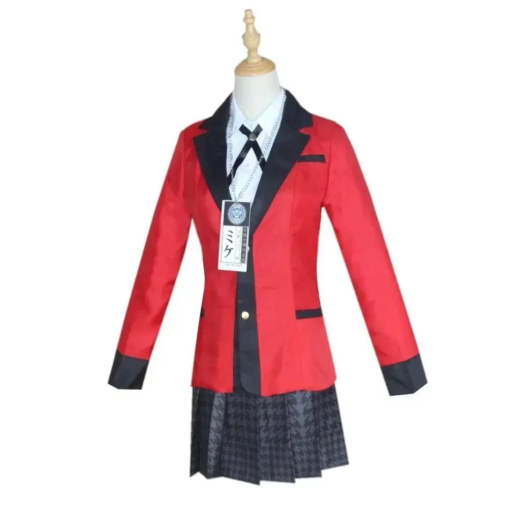 Anime Kakegurui Jabami Yumeko Cosplay Costume Halloween Compulsive Gambler Japanese School Girls JK Uniform Halloween Cos