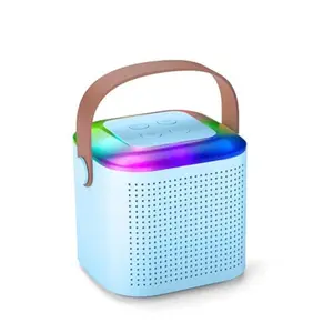 Mini Karaoke Machine, Wireless Bluetooth-compatible Speaker with LED Night Light, Portable Karaoke System for Kids, Party Gift, Home Gathering