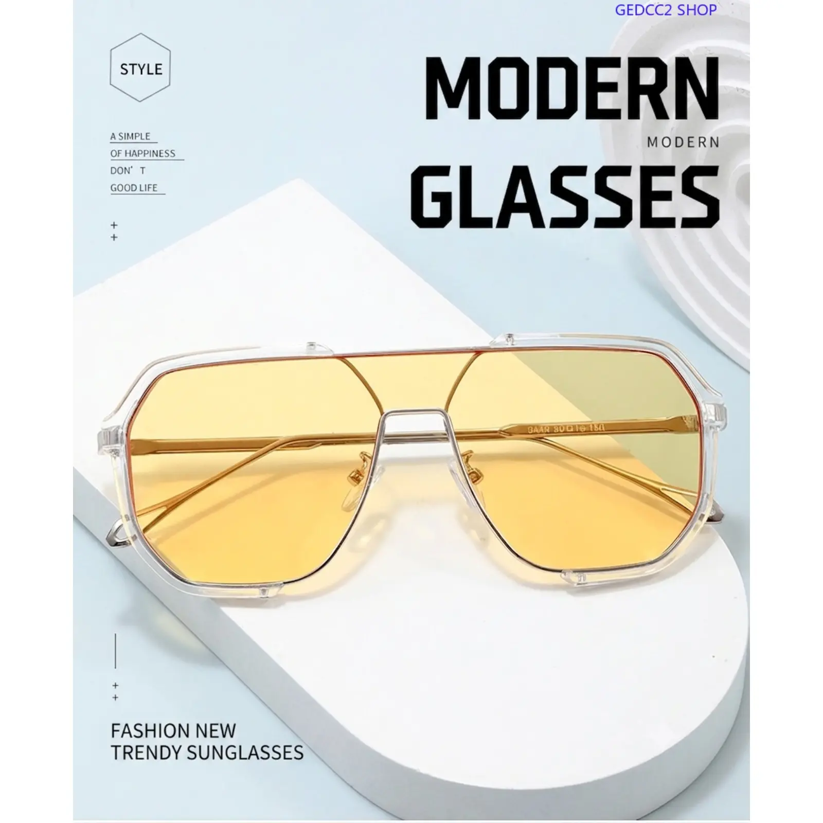 Oversized One Piece Shield Sunglasses, Trendy Large Frame Fashion Eyewear for Women and Men, Street Style Accessories