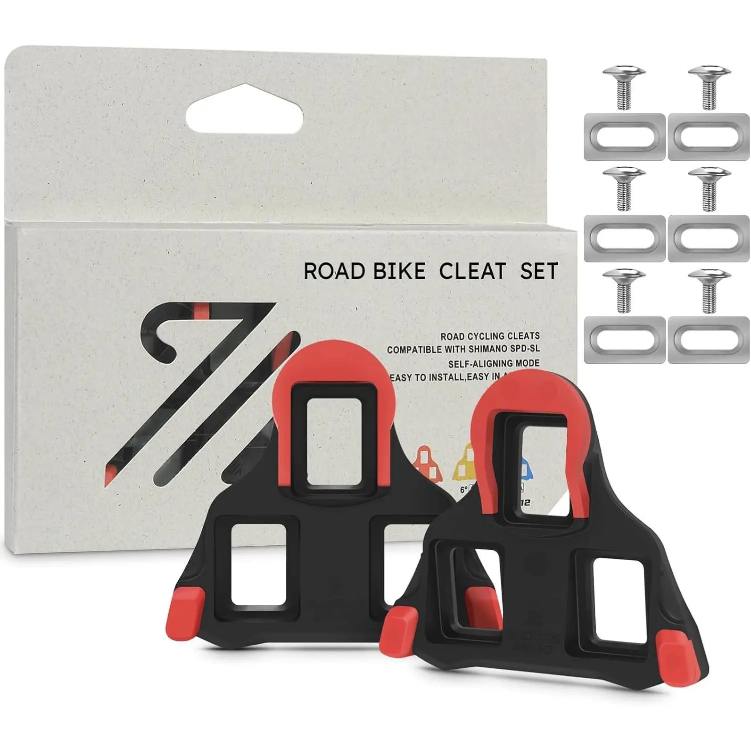 Road  Clipless Pedals with Titanium Sealed Bearings | Nylon &  Construction, Compatible with SPD-SL Cleats for Indoor & Outdoor Cycling 9/16" PD-R8000