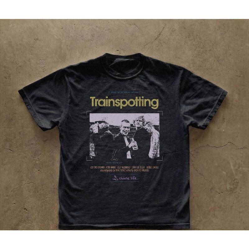 Trainspotting Movie Poster T-Shirt Summer Men's and Women's Loose and Breathable T-shirt Top
