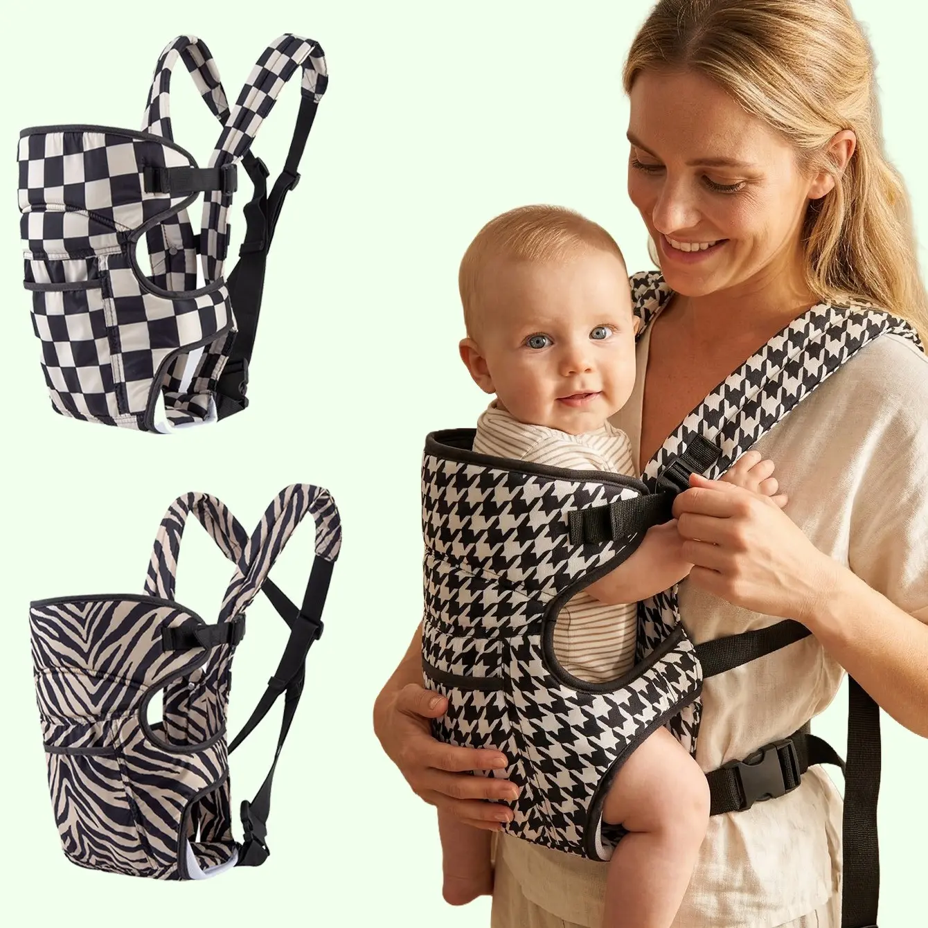 Ergonomic Baby Carrier, Comfortable and Lightweight, Suitable for 7-45 Lbs, Ideal for Hands-Free Parenting, Enhanced Waist Support, Unisex, Ergonomic Infant Carrier