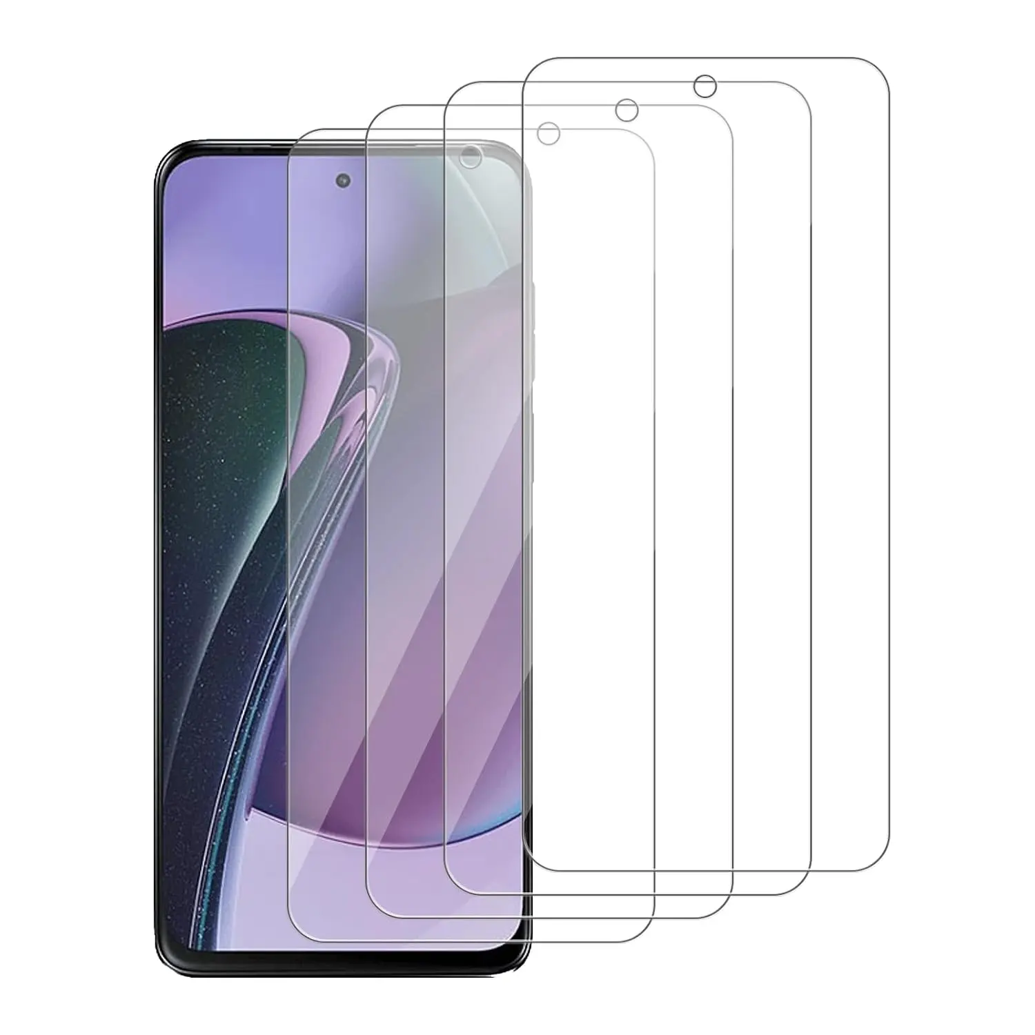 4 Pack Glass Screen Protector Compatible for Motorola Moto G Stylus 5G 2023 [9H Hardness]-HD Screen Tempered Glass, Scratch Resistant,Easy Install [Case Friendly]
