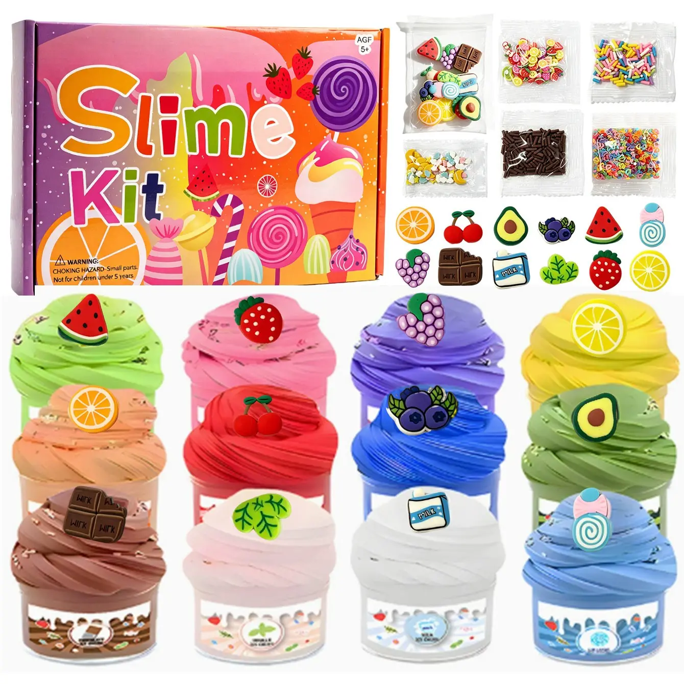12-Pack Cake Butter Mucus Set, Soft Non-Sticky Fun Mucus Kit, Perfect Party Gift for Girls and Boys, Festival Gift, Box Filler