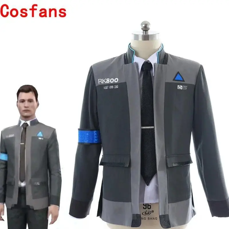 Nouveau jeu Detroit devenir humain Connor RK800 Agent Costume uniforme serré Unifrom KARA AX400 Cosplay Costume pour Halloween