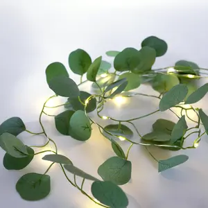 Artificial Eucalyptus Leaves Foliage String Lights 20 LED Fairy Leaf Lights Warm White Greenery Vines Garland and Table Runner, Battery Operated Wedding Backdrop Wall Decorfidget toys