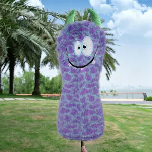 Blue Monster Horn Driver Head Cover, Plush Thickened, Standard Universal Size, Fun Funny Design, Golf Accessories for Self-Use and Gifting