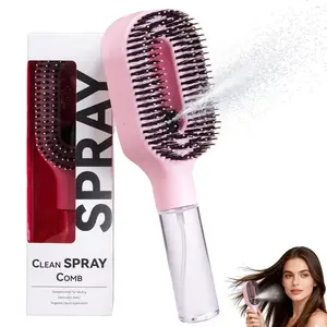 2026 new spray comb - double teeth design for scalp massage, styling comb, anti-static, can be equipped with water or essential oil for hair care, salon hairdressing tools. Suitable for curly/straight hair, frizzy hair, great holiday gift for people