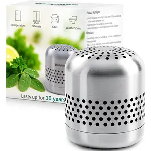 1 Pack Long-lasting Fridge Deodorizer Lasts 10 Years, Refrigerator Odor Eliminator More Effective Than Baking Soda & Charcoal Bags For Car Closet Nano Catalyst Technology