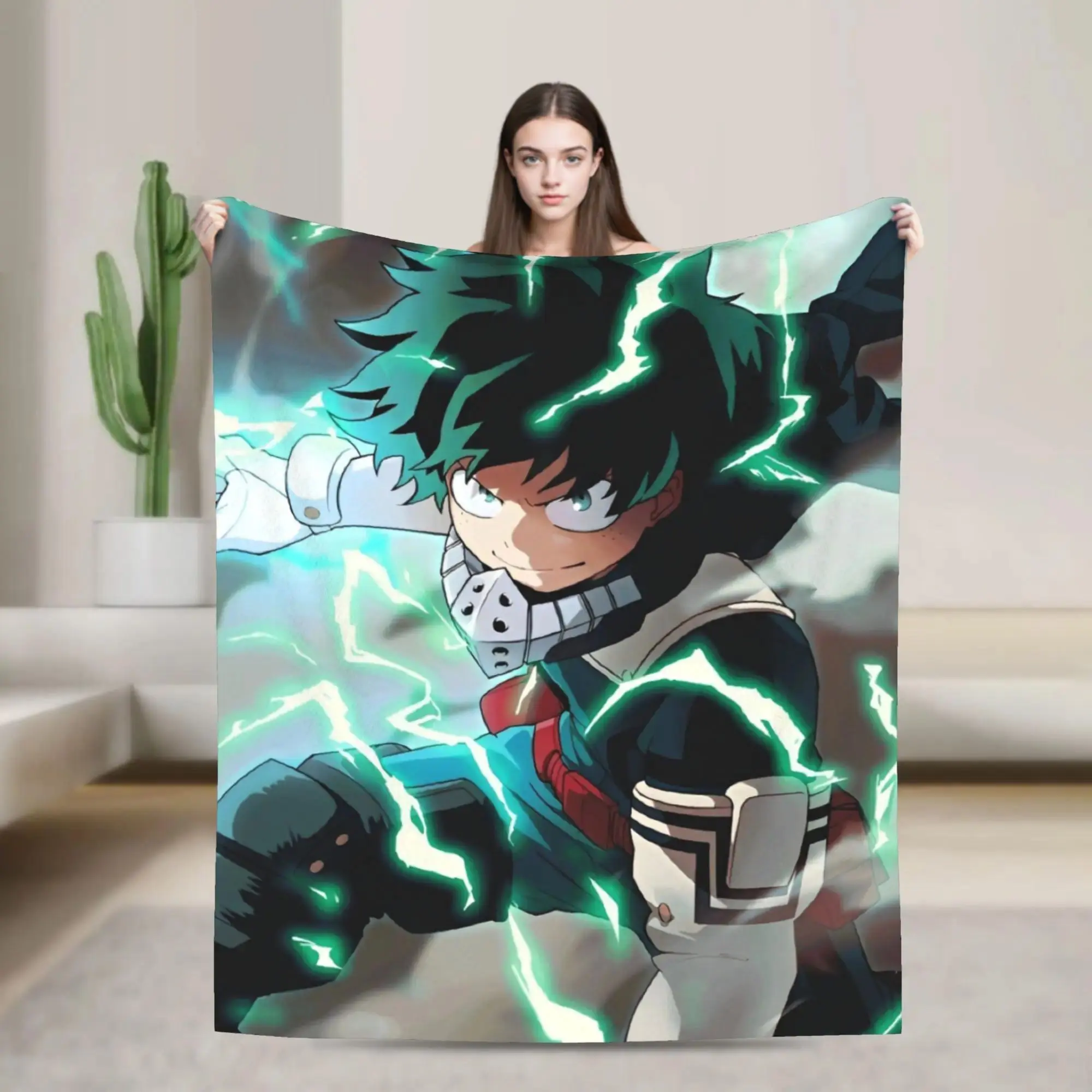 Izuku Midoriya My Hero Academia Anime Flannel Throw Blanket Soft Warm Fan Gift