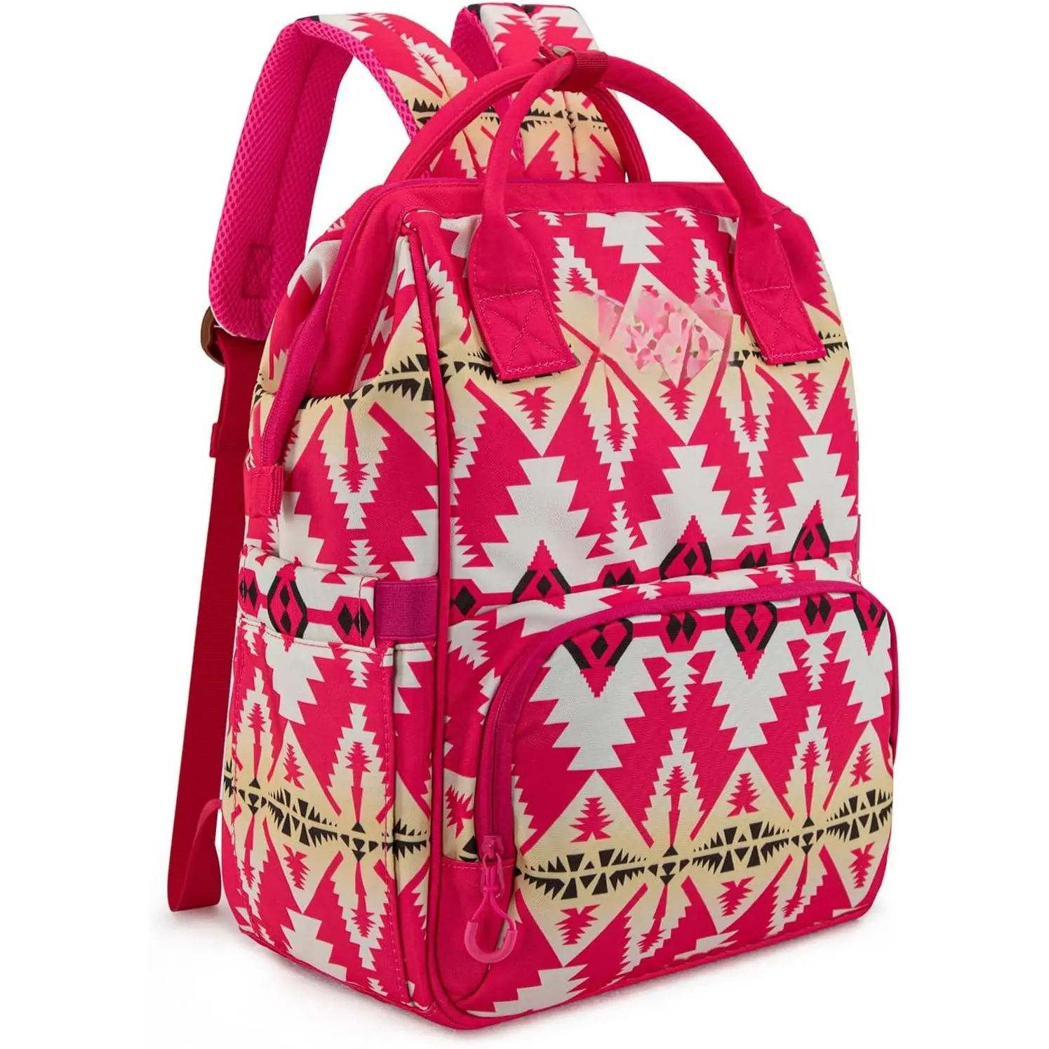 Diaper bag backpack, with stroller straps, western pattern multifunctional baby travel bag