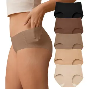 Womens Seamless Underwear No Show Hipster Panties Invisible Lightweight Nuage Bikinis Briefs Microfiber Pack