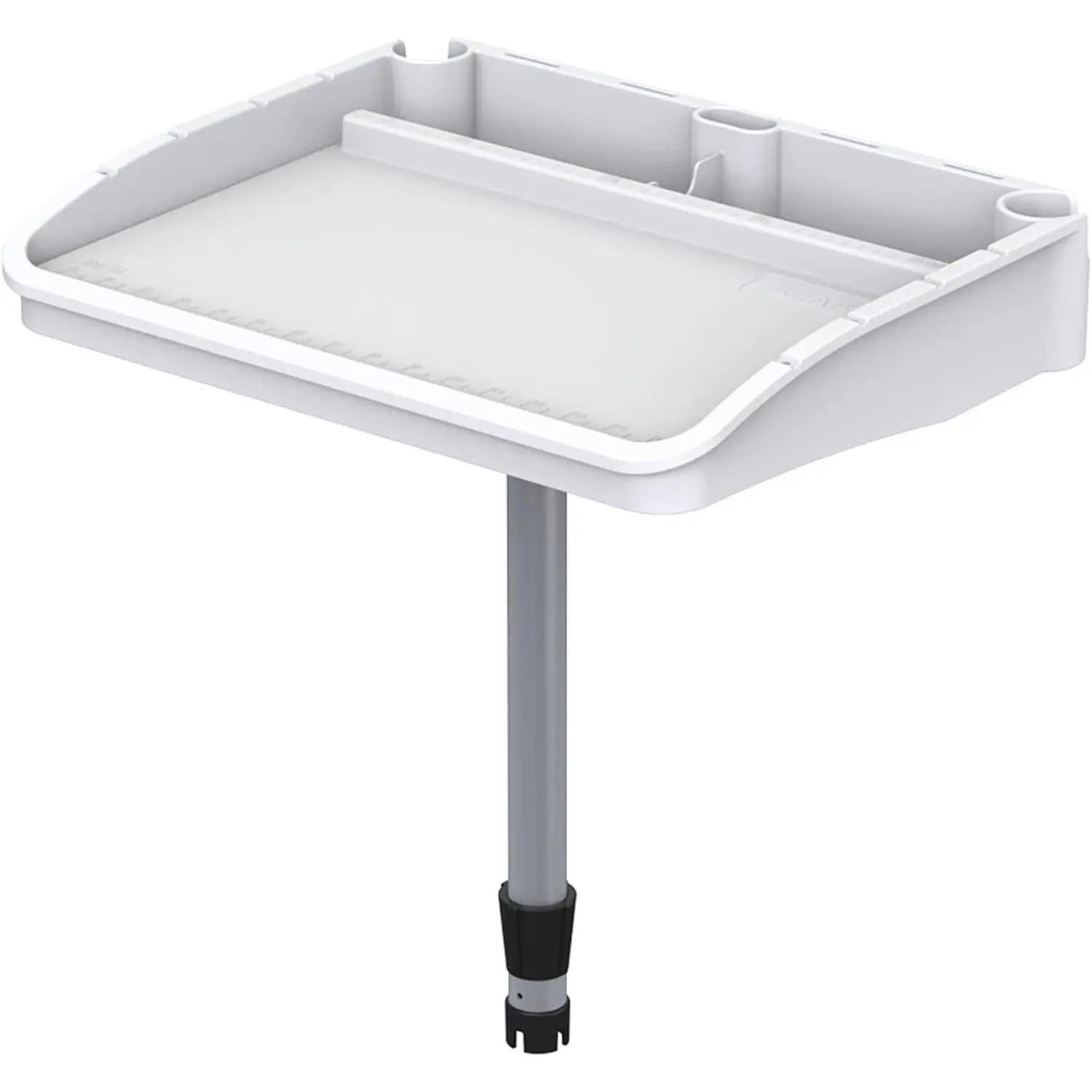 Bait Cutting Board Table (18.25” by 14.75” Surface) with Two Rod Holders, Fish Cleaning Fillet Station for Boat with Mount Plier Storage, Knife Slot and Built-In Measuring Ruler (Small)
