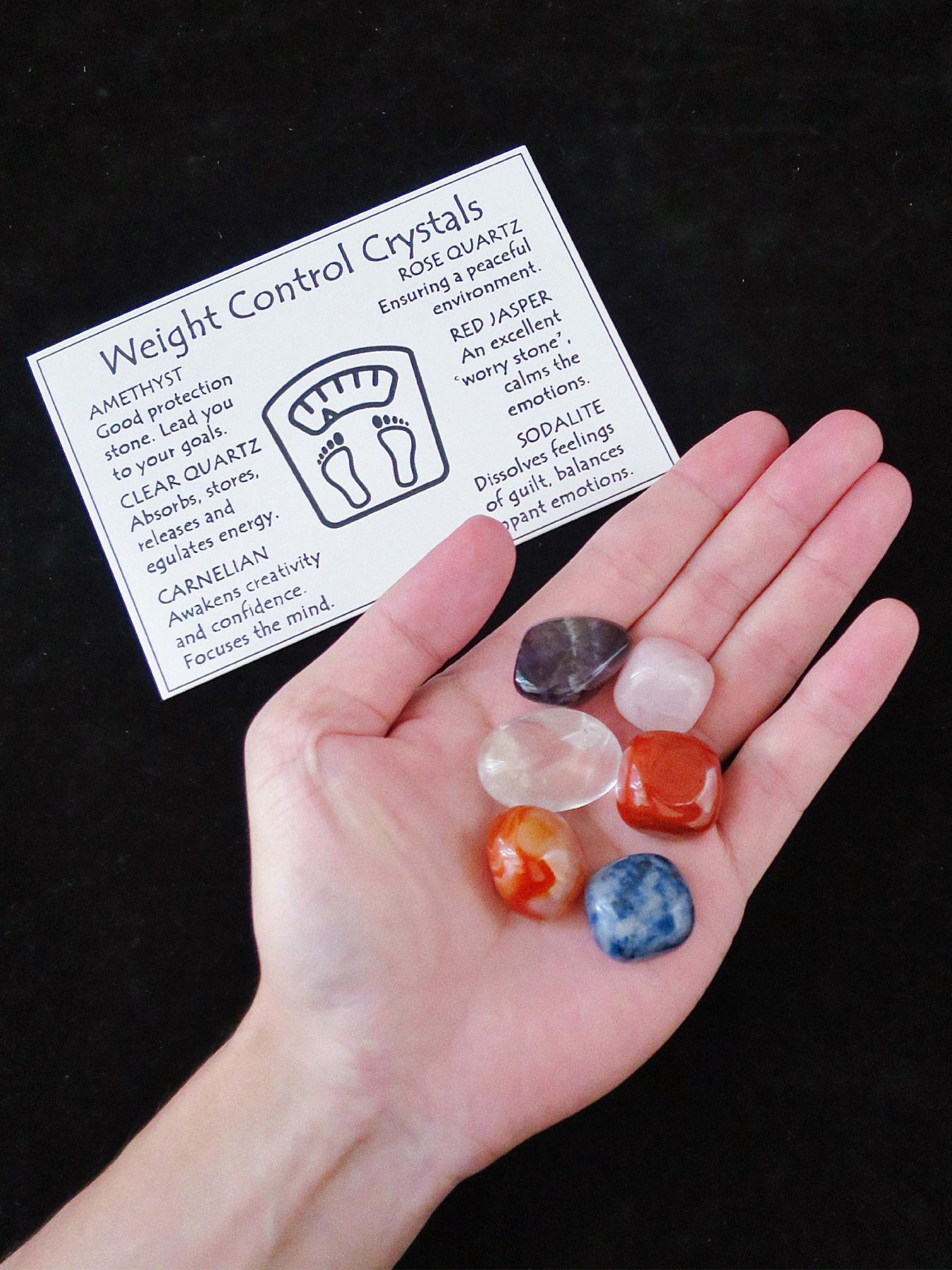 Natural Crystal Stone Set, Weight Control Crystal Stone Set, Energy Healing Crystal, Jewelry Accessories for Women & Men
